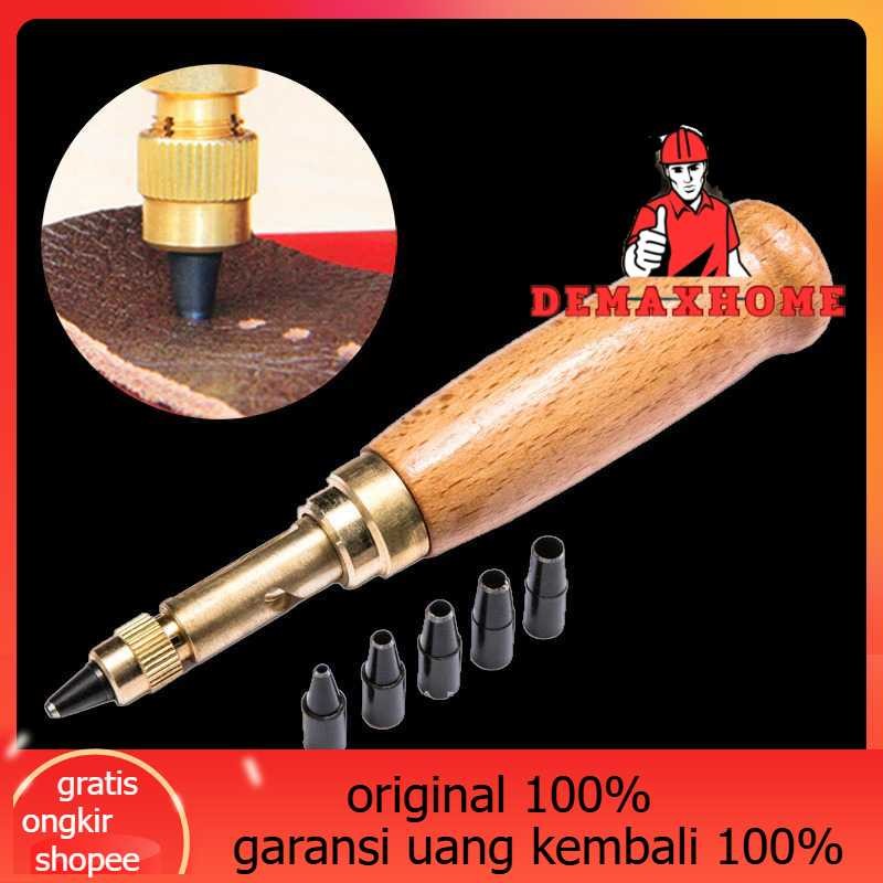 

MIUSIE Alat Pembolong Tali Pinggang Hole Punch 6 Tip 1.5-4mm - MU0179