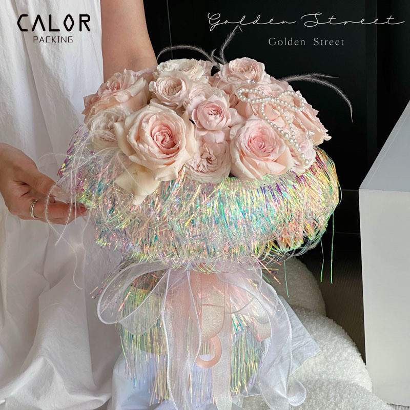 

CALOR Wrapping Paper / Jellyfish Opp Kertas Bunga Buket Cellophane Hologram Florist Unik Ubur