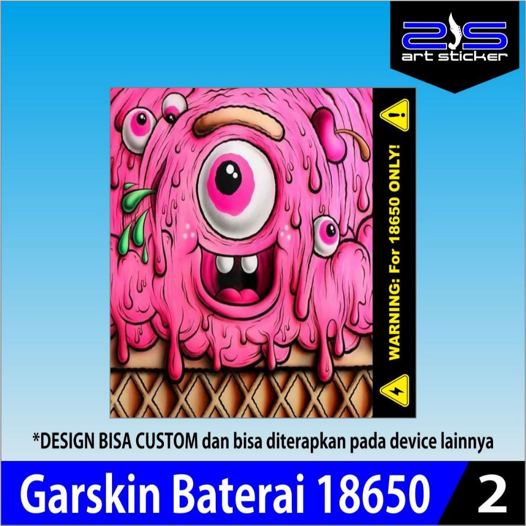 

TERMURAH PROMO stiker skin wrap baterai 18650 pelindung penghias baterai odb v2