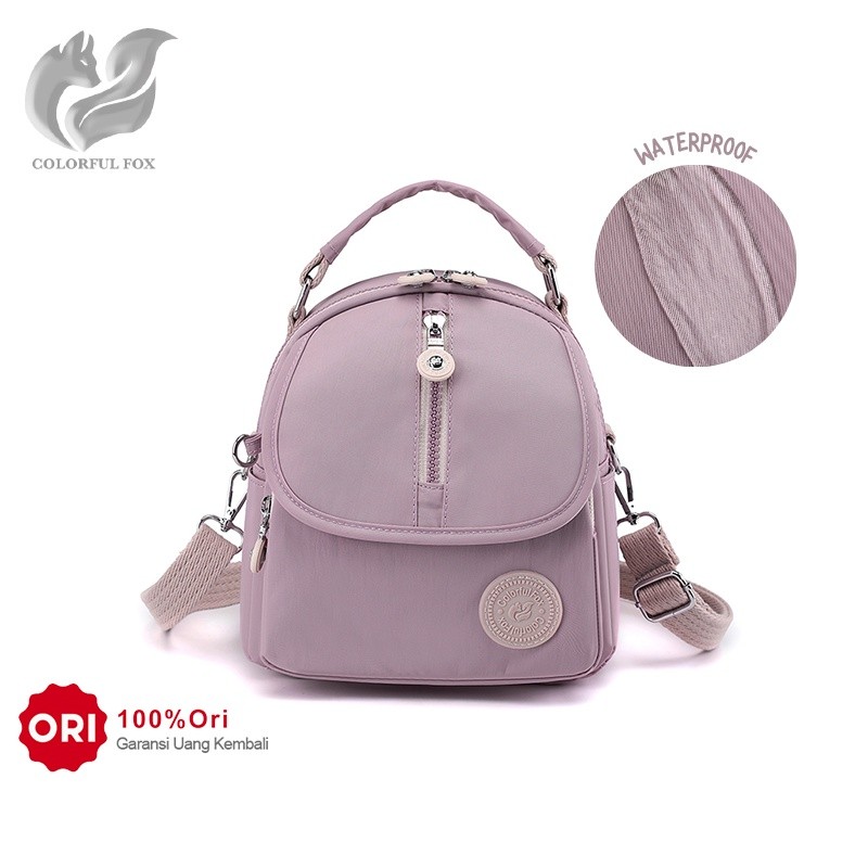 PROMO COLORFUL FOX 6255 Tas Selempang Wanita Tas Ransel Wanita Sling Bag Wanita Tas Anti Air BAEOS