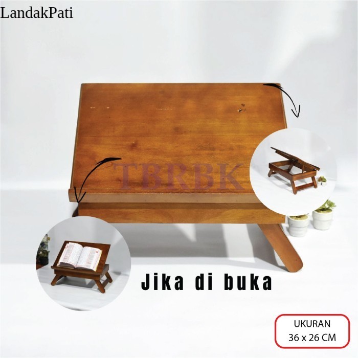 rekal alquran lipat kayu Al-Quran Ukuran 36x26cm Alas Baca Alquran Rekal Alquran Book Holder Stand l