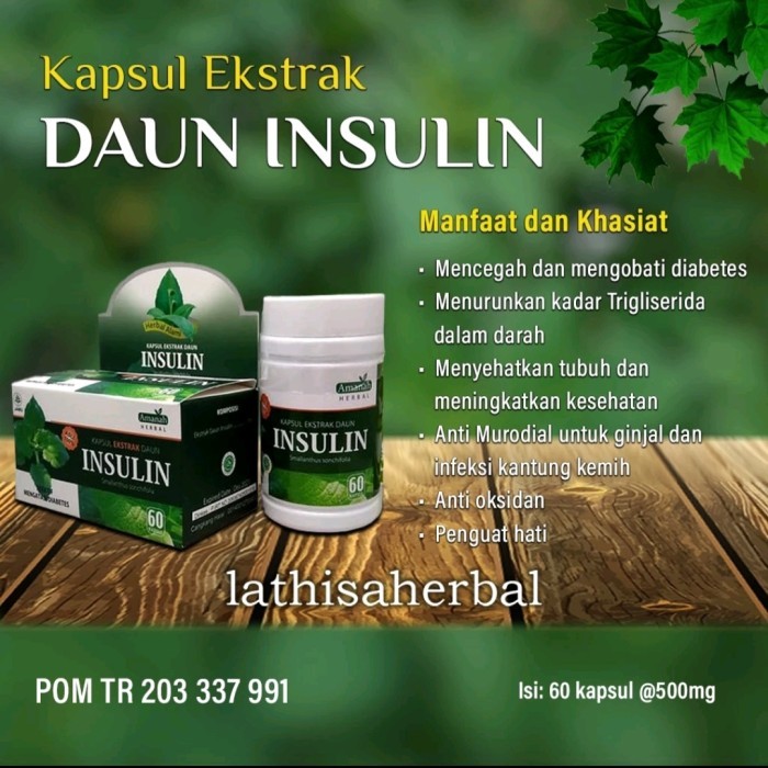 

Daun Insulin kapsul asli 100%