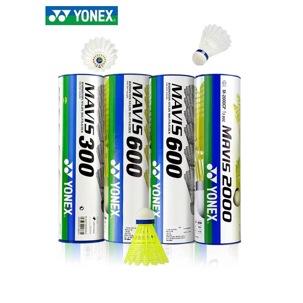 

Yonex Mavis 2000 600 500 350 300 250 Badminton 6PCS Nylon Ball Tournament Shuttle Badminton Training Shuttlecock