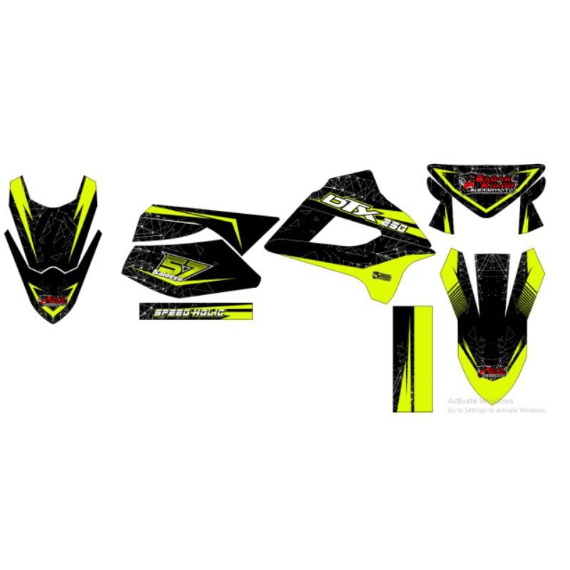 DECAL STIKER STICKER KLX 250 CC COSTUM