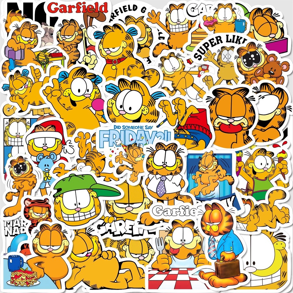 

Stiker Kartun Garfield Vinyl Waterproof Anti Air Untuk Stiker Tumbler Dll