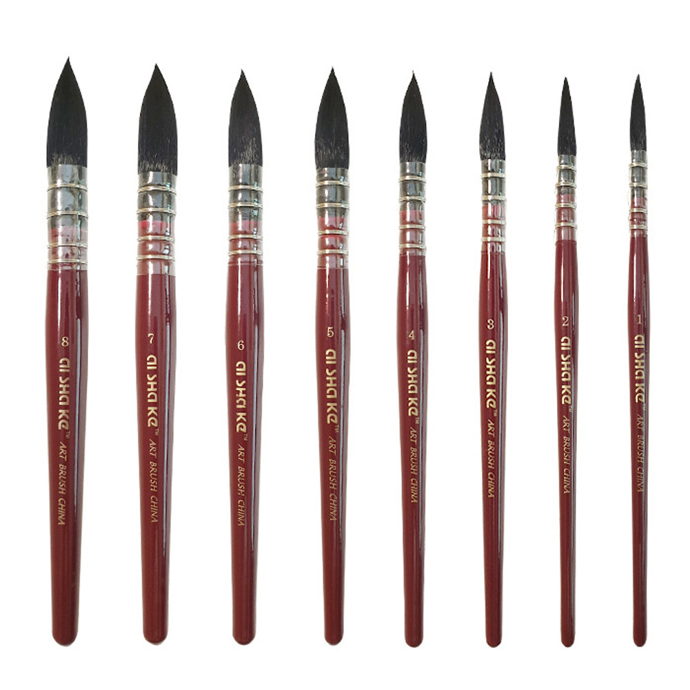 

1PC Watercolor Brush Wood Paint Brush Professional Artist Hand Painting Brushes Water Color Gouache Drawing Art Brush Supplies
