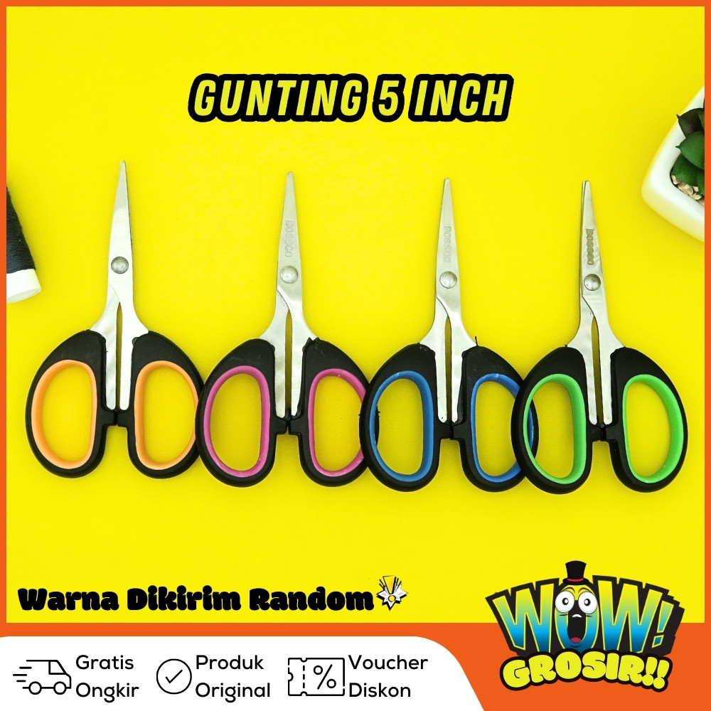 

mg 1 lembar (12 pcs) Gunting Scissors BOSSCO B-664 5 inch