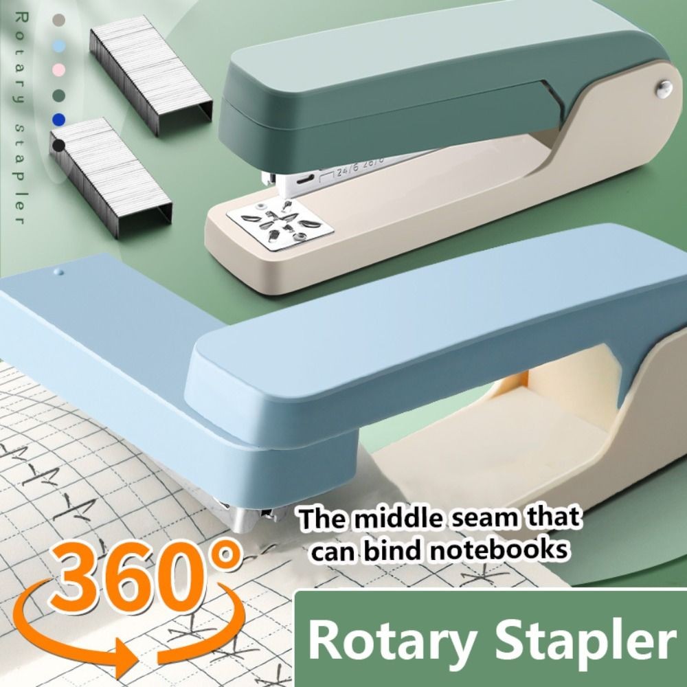 

Use 24/6 Staples Stapler Heavy Duty 360 Degree Rotary Heavy Duty Stapler Multifunction Effortless Manual Binding Tool