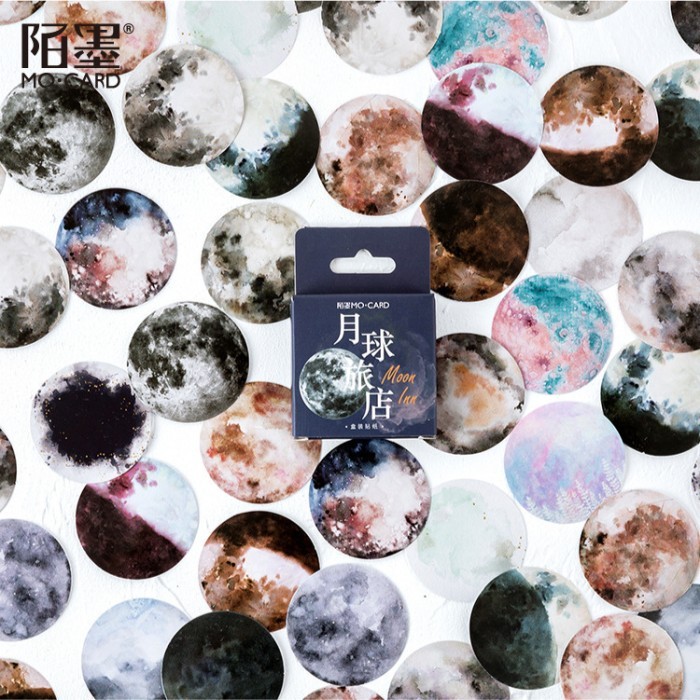 

Sticker Pack Isi 46 Lembar MOON GALAXY INN Scrapbook Journal Stiker