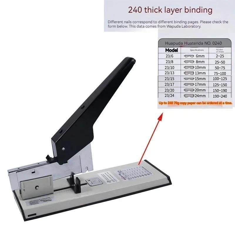 

Hand Sheet Staples Heavy Binding Capacity Stapler Duty Operated Huapuda Paper Stapling Large Bookbinding 100/200