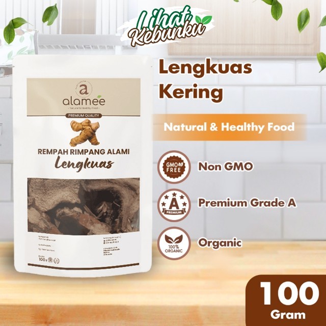

ALAMEE Lengkuas Kering Dried Galangal Iris Rempah Organik Alami Bumbu Seasoning Masakan Masak 100gr LIHAT KEBUNKU