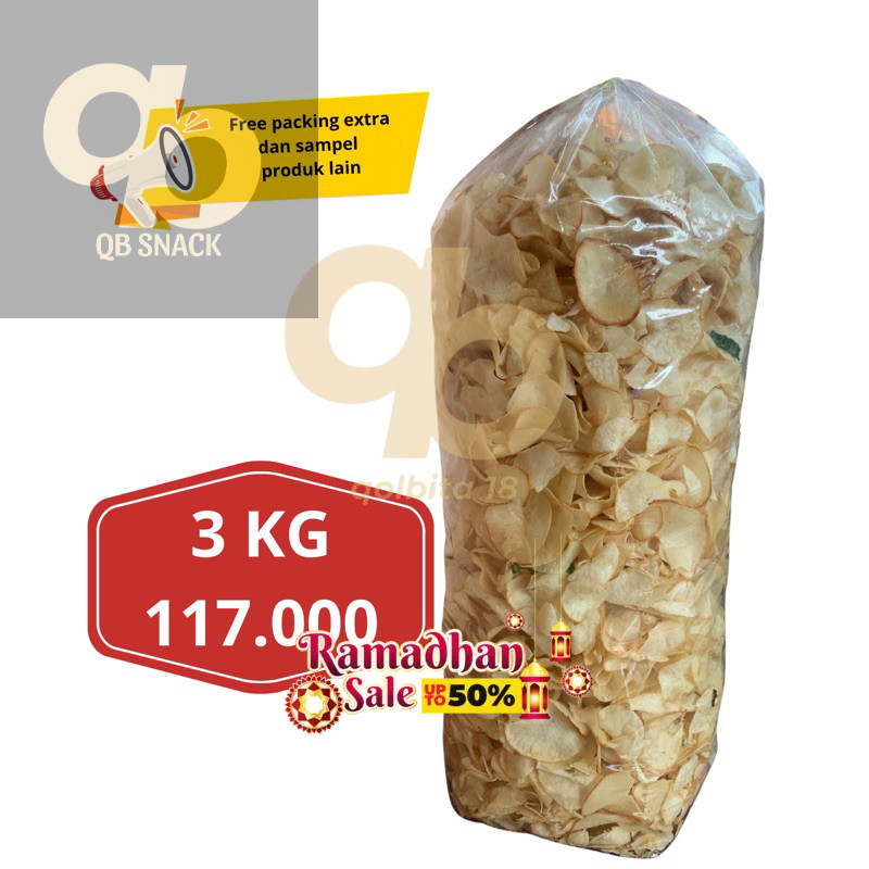 

QB - 3KG KERIPIK SINGKONG GURIH SNACK PERBALL BALL GROSIR