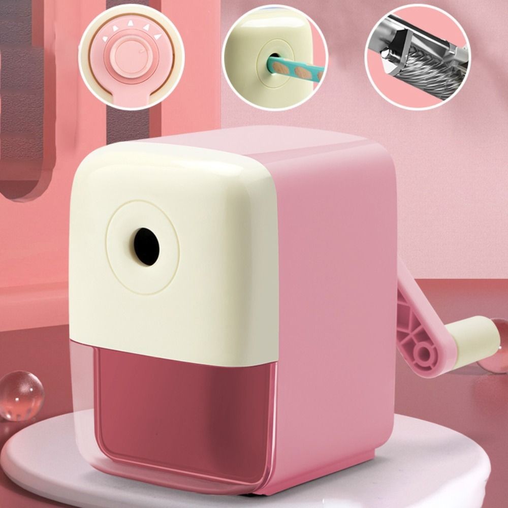 

Handheld Manual Pencil Sharpener Adjustable Gear Reusable Hand Crank Sharpeners Durable Professional Rotary Pencil Sharpener