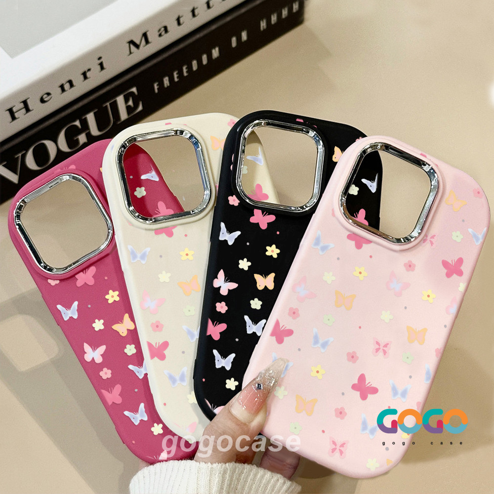 Casing ponsel anti jatuh kupu-kupu warna-warni kartun lucu Case untuk SAMSUNG A05S A52 A52S A51 M40S