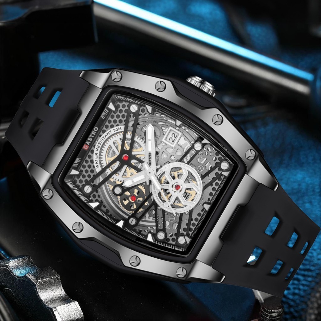 Gastro Jam Tangan Pria Sport D30-2 Rubber Water Resistant 3 ATM