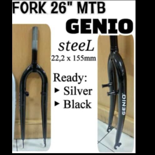 Fork Garpu Sepeda 26 Standar 25.4 Genio MTB Federal