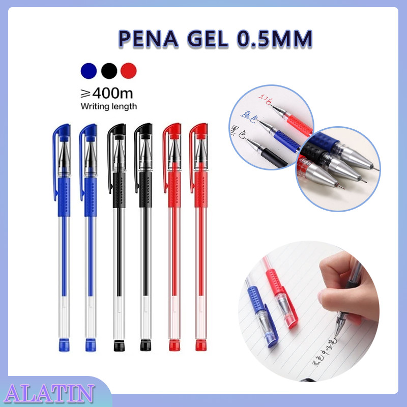 

Pulpen Gel Ink 0.5Mm Alat Tulis Kantor Sekolah Pena Pen Tinta Cair Standart Warna Merah Hitam Biru