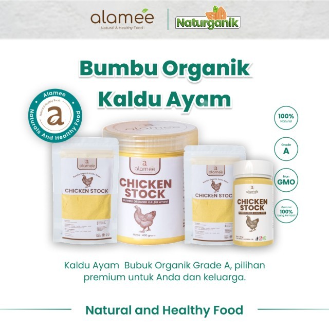 

ALAMEE Kaldu Ayam Bubuk Chicken Stock Powder Seasoning Non MSG Murni Bumbu Spice Seasoning Naturganik