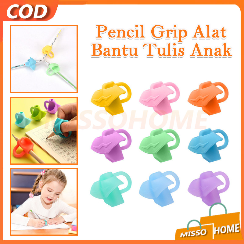 

Pencil Grip Alat Bantu Tulis Anak / Writing Grip Pencil Holder / Alat Menulis Anak/Tempat Pena Jari SilikonV