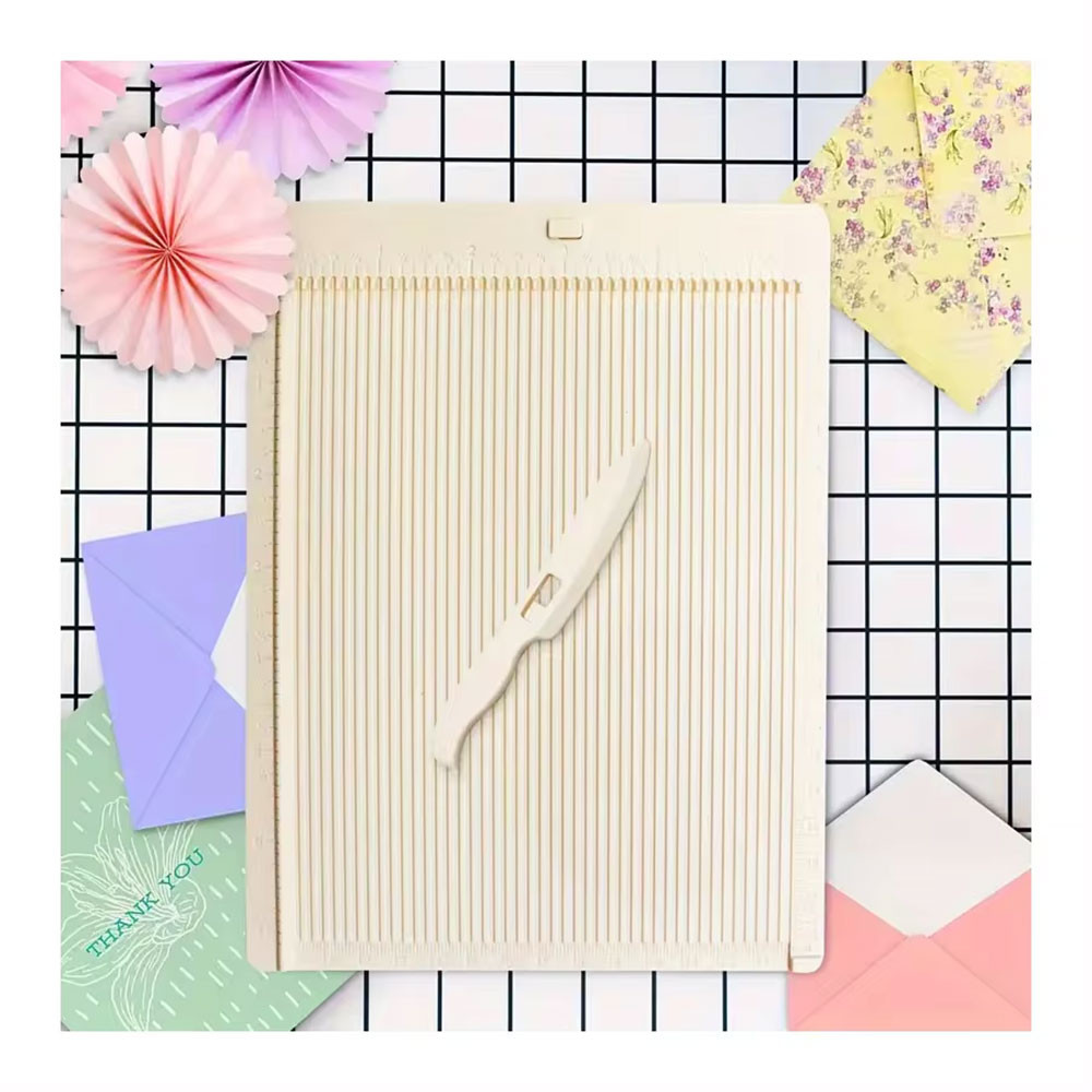

DIY Supplies Paper Cutter Creative Envelope Maker with Measuring Grid Multi-Purpose Scoring Board Embossed Lines Scrapbooking