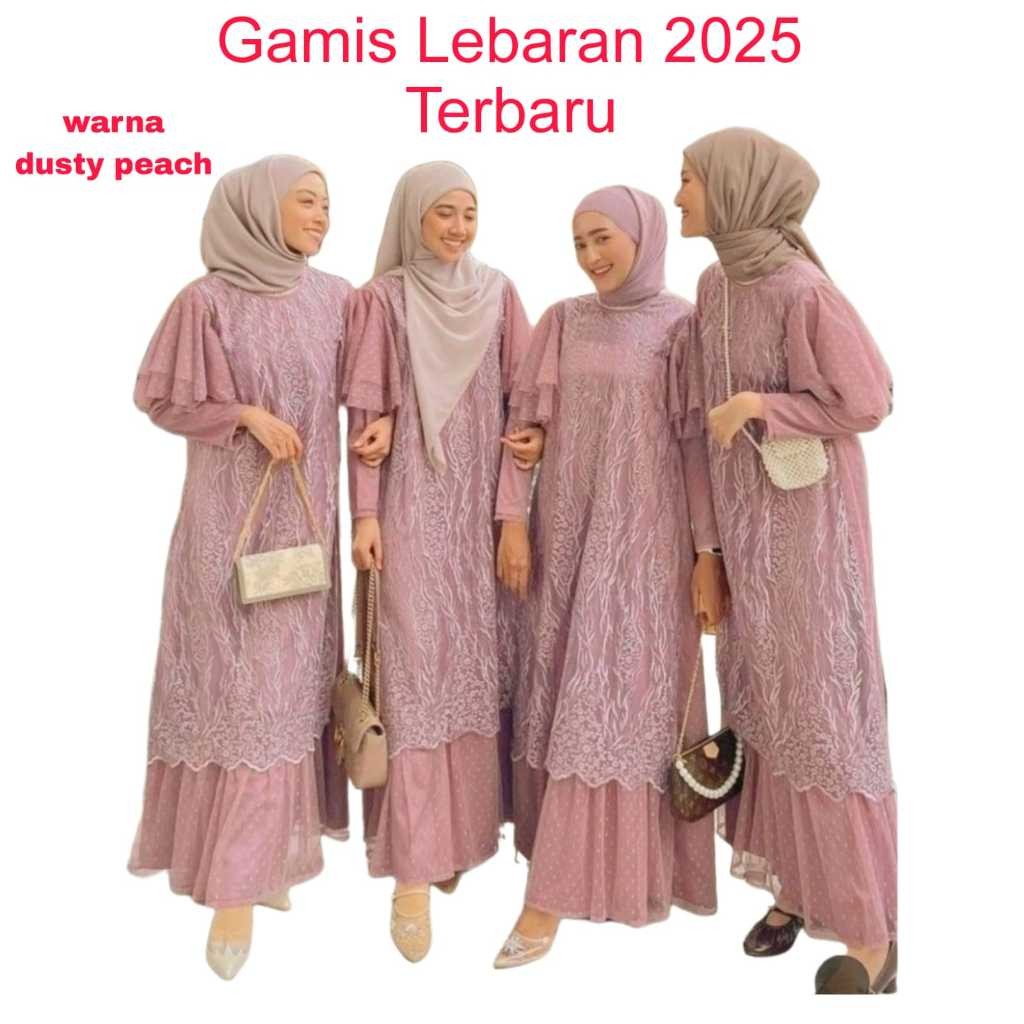 AMIRA DRESS GAMIS BROKAT BRIDESMAID VIRAL 2024 / Dress pesta biru kondangan Mewah Elegan Lebaran MUR
