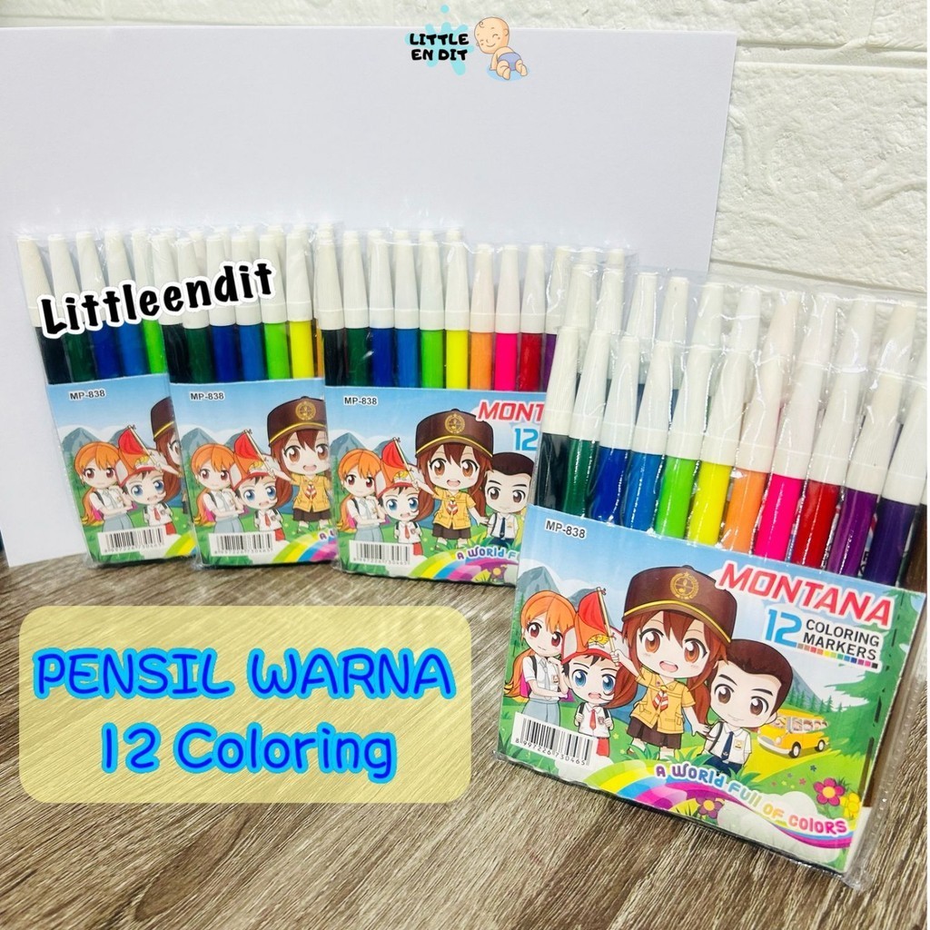 

Poohstation ATK34 Pensil Warna Montana/ Spidol Collouring/ Pensil Menggambar/ Spidol Warna-warni