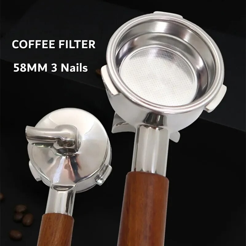 58mm 3 Nails Single/Double Spout Coffee Portafilter Filter Holder For Hibrew/Barsetto/Oster/Breville