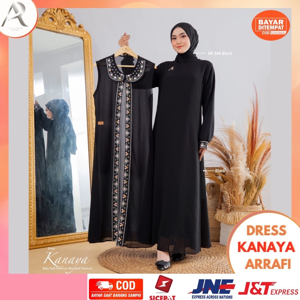 FLASH SALE Bayar Ditempat - Gamis Terbaru 2023 Lebaran Wanita - Gamis Lebaran Wanita Import- Arrafi 
