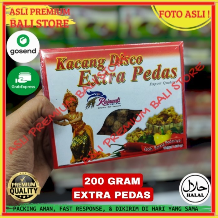 

OLEH OLEH MAKANAN CEMILAN CAMILAN SNACK KULINER KHAS ASLI ORI ORIGINAL BALI KACANG DISCO EXTRA PEDAS 200 GR