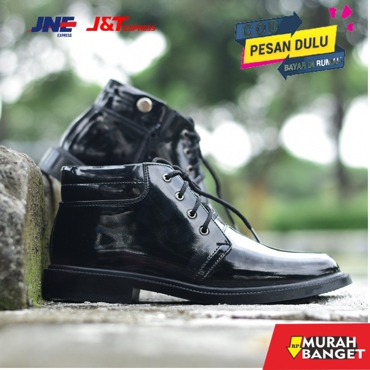 Sepatu pdh- SEPATU PDH PDL POLRI POLISI TNI SATPAM SECURITY P21 SATPOL PP FORMAL KERJA DINAS OXFORD 