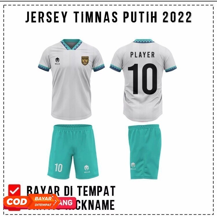 Jersey Timnas Away Putih 2022 premium