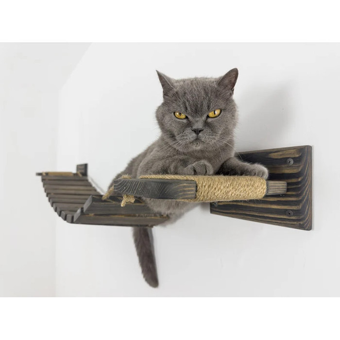 Mainan Kucing Jembatan, Jembatan Apung Kucing, Garukan Kucing Model Jembatan - Natural