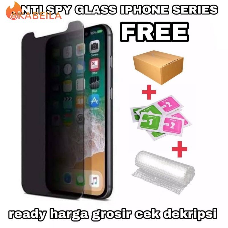 (GARANSI GANTI BARU)Tempered Glass Full Anti SPY privacy for NEW IPHONE 6/6s/7/8/6 PLUS/6s PLUS/7PLU