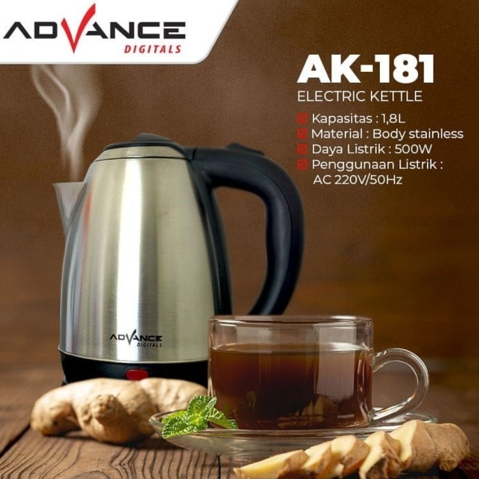 Advance AK-181 Electric Kettle 1,8 Liter Teko Listrik Advance