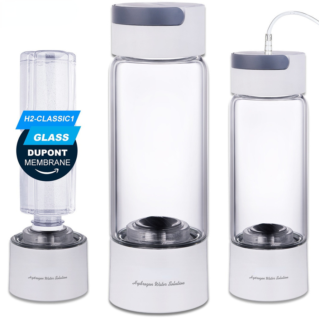 Hydrogen Rich Water Generator Bottle Glass Cup body  DuPont SPE/PEM Dual Chamber Maker lonizer - H2 