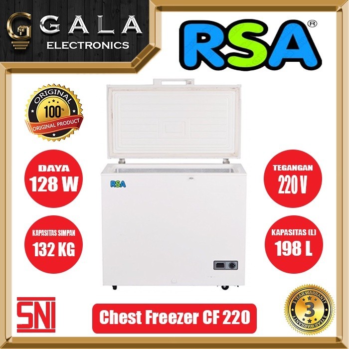 PROMO BIG SALE Chest Freezer Box RSA CF 210 (200 Liter)