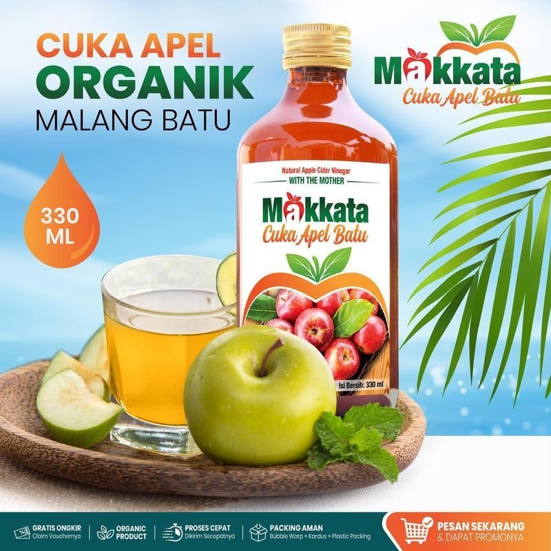 

Organic Apple Cider Vinegar With The Mother Cuka Apel Makkata