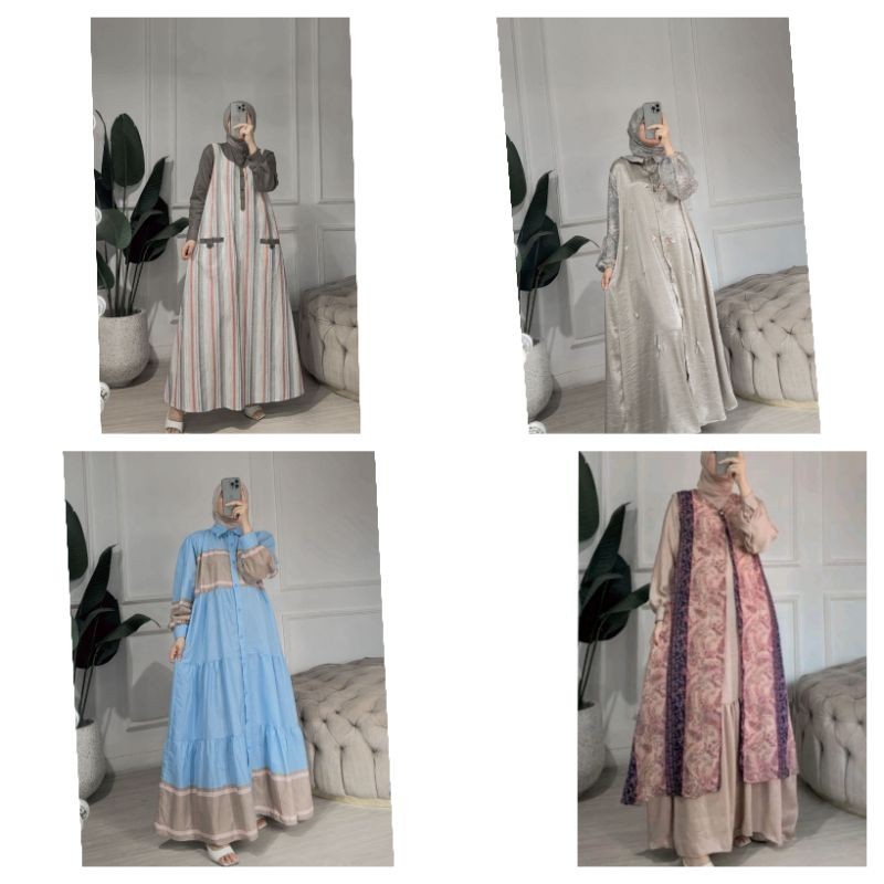 Dress Athaya/ gamis Athaya original / dress gamis katun triset