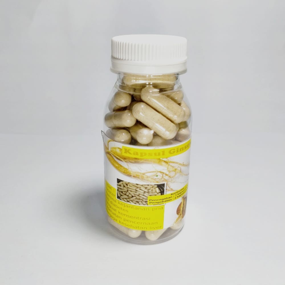 60 Kapsul Ginseng Panax Radix Obat Herbal Booster Kuat Stamina Pria