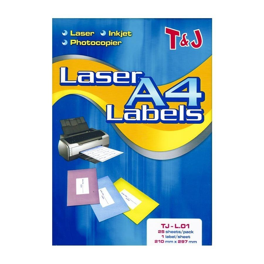 

[PACK] KERTAS LASER LABELS PAPER A4 - T&J TJ-L.01