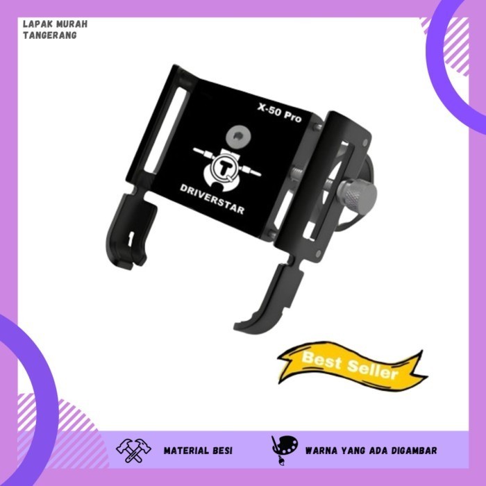 HOLDER STANG MOTOR FULL BESI PENYANGGA HP MOTOR SEPEDA HOLDER HANDPHONE NMAX AEROX LEXI BEAT VARIO G