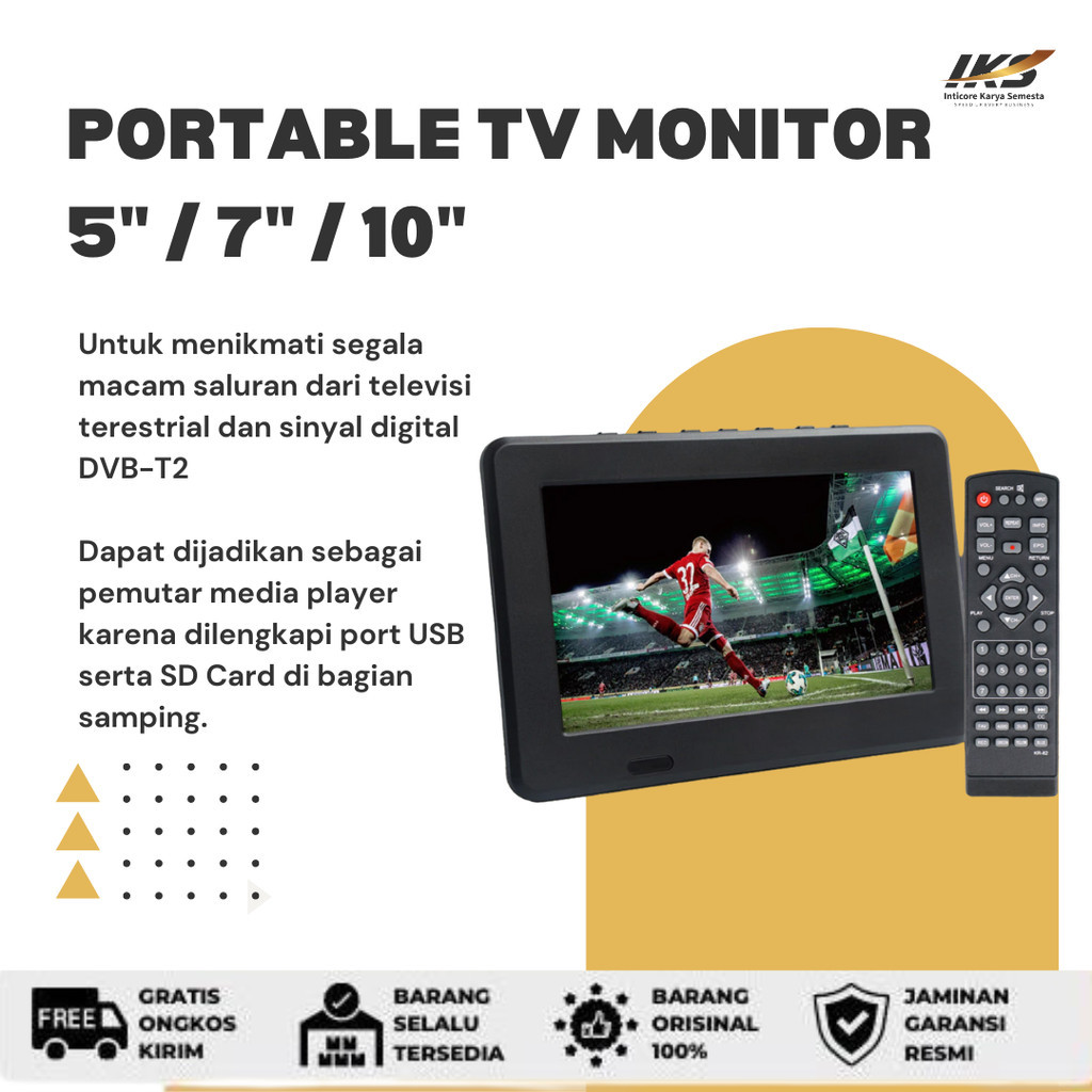 Portable TV Monitor  5" / 7" / 10"