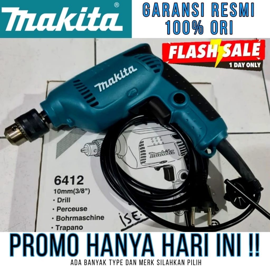 AS26TG MAKITA BOR LISTRIK GARANSI RESMI 3THN PROMO HANYA 1JAM YG REDY JLD 10-3 1012 APR JAPAN mesin 