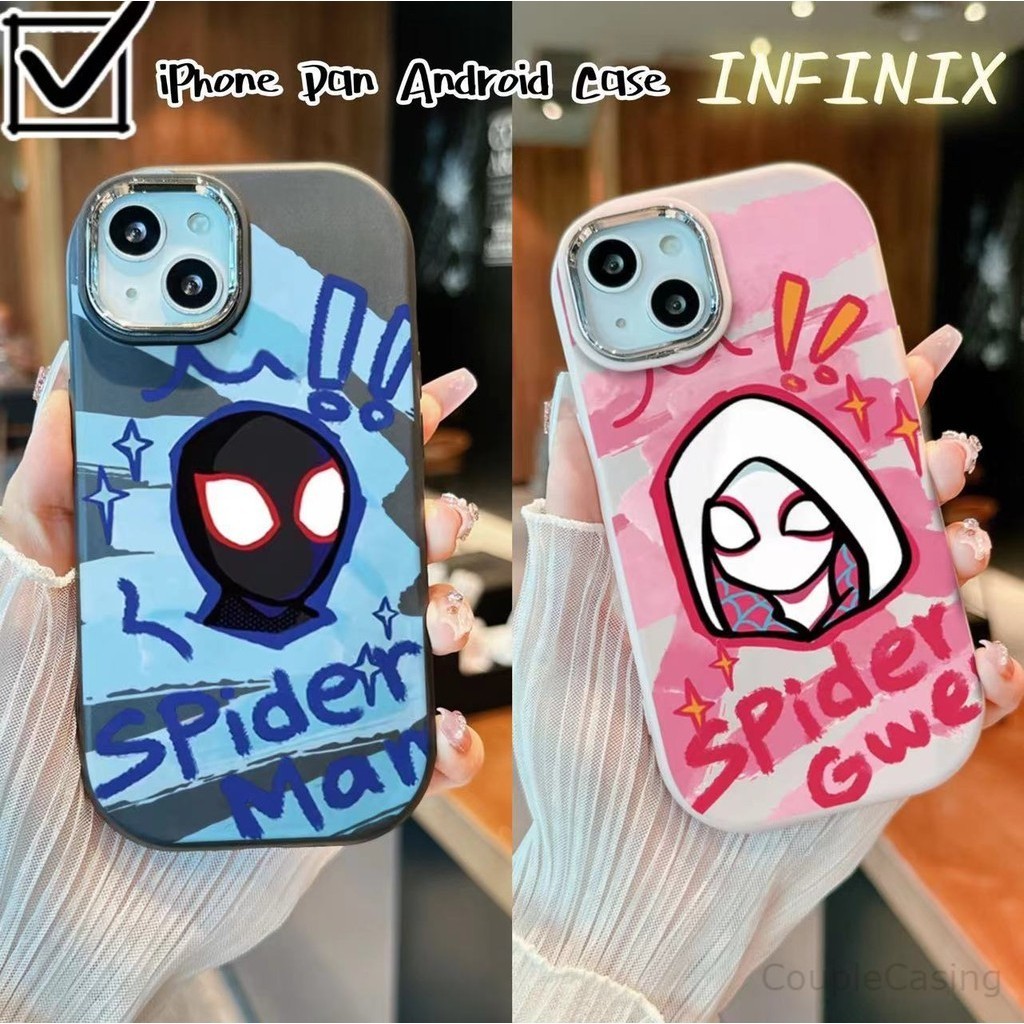 [iPhone Dan Android Case]Case Couple Spiderman Casing Hp INFINIX HOT 9 9PLAY 10PLAY X688 11PLAY 20 2