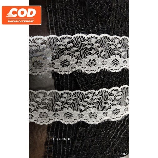 Renda brukat air renda kain renda pinggir renda putih renda mukena renda baju