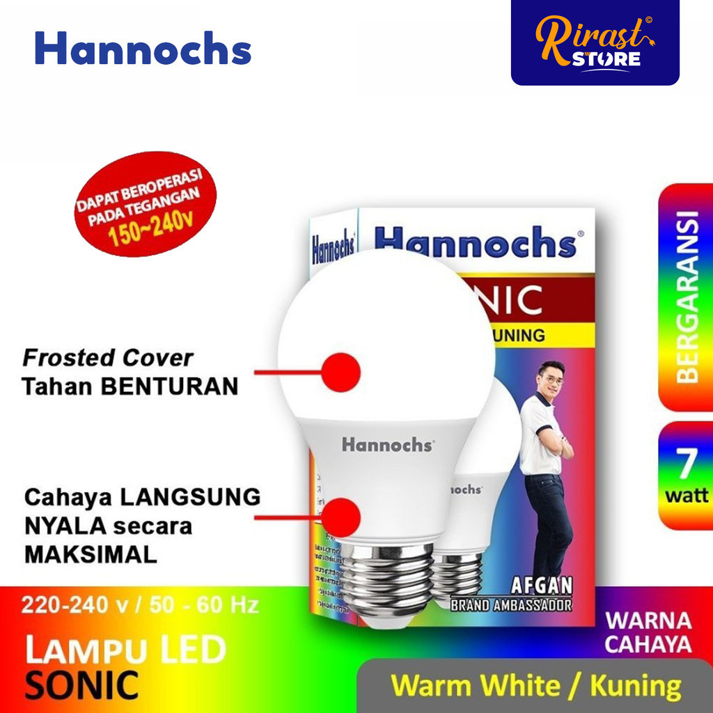 RIRAST- HANNOCHS SONIC LAMPU BOHLAM LED 7 WATT