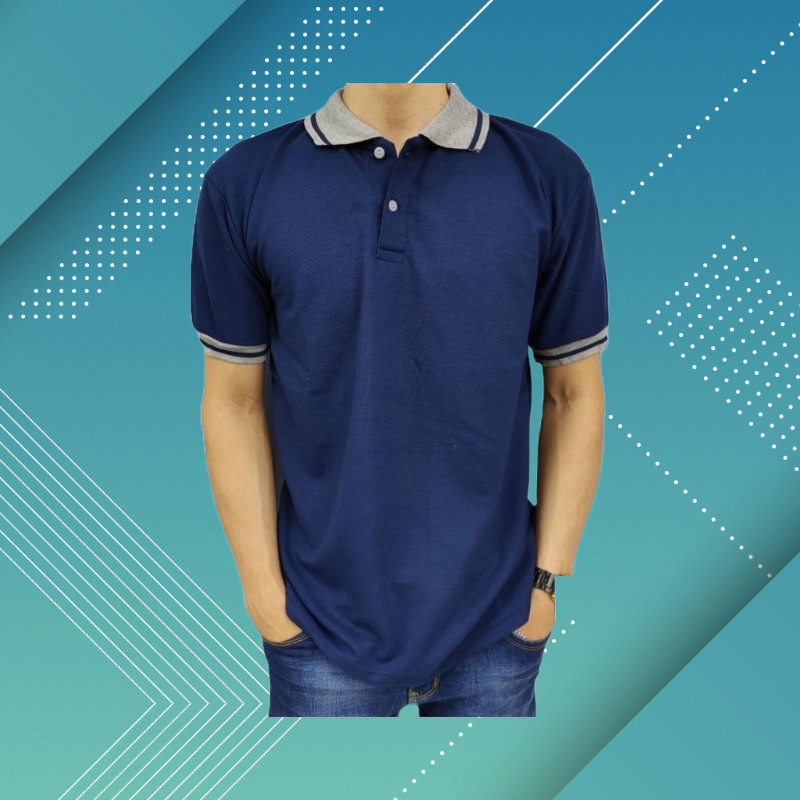 KAOS POLO SHIRT LENGAN PENDEK KERAH KOMBINASI BAJU PRIA WANITA POLOS WARNA HITAM PUTIH COKLAT KUNING