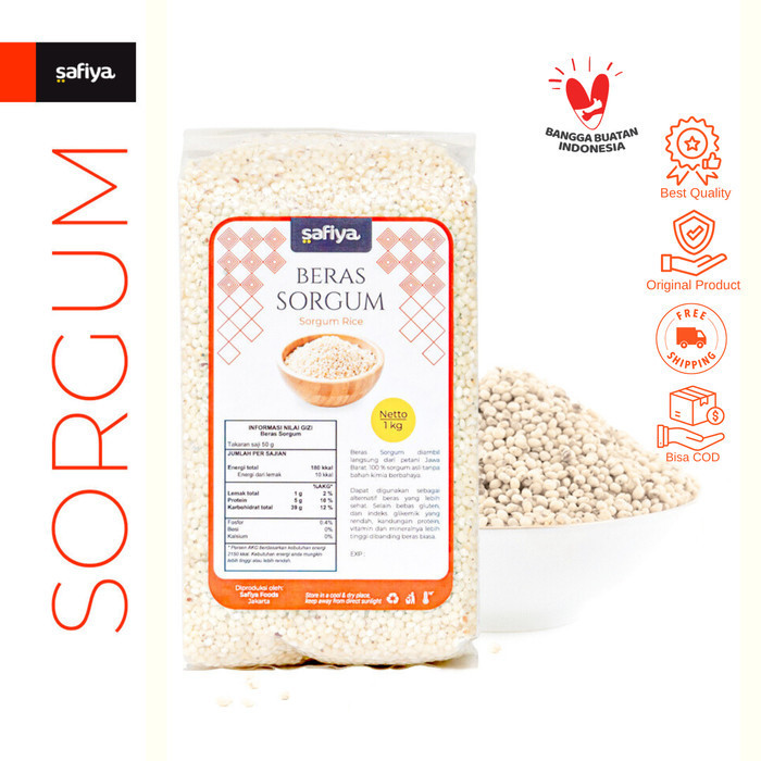 

Moerah~ Beras Sorgum Putih 1 Kg Kupas Shorgum White Rice Safiya Food