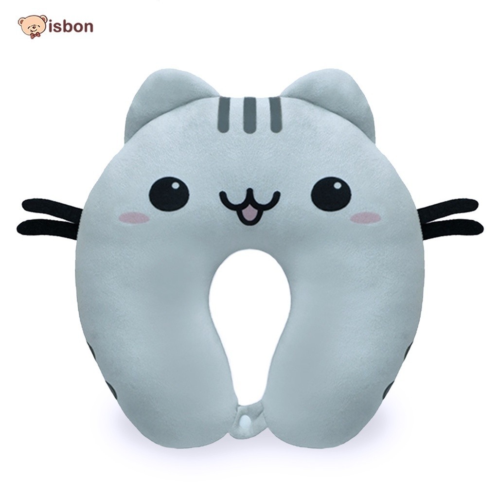 Boneka Bantal Leher Kucing Pushy Kitty Istana Boneka Neckrest travelling By Istana Boneka