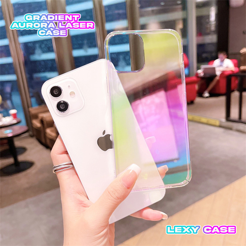 Case Rainbow Aurora Iphone 13 12 11 X XS XR XSMAX 14 15 Softcase Bening Gradient Pelangi